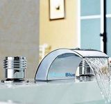 Interior Blue Deck-mount Tub Faucet Asagi